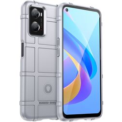 Mobigear Rugged Shield Coque OPPO A96 Coque arrière en TPU Souple Anti-Chocs - Gris