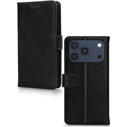 Mobilize Premium Gelly Housse iPhone 17 Pro Etui Porte-Monnaie - Noir