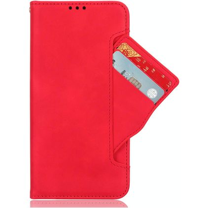 Mobigear Slide Wallet Housse OPPO Find X9 Pro Etui Porte-Monnaie - Rouge