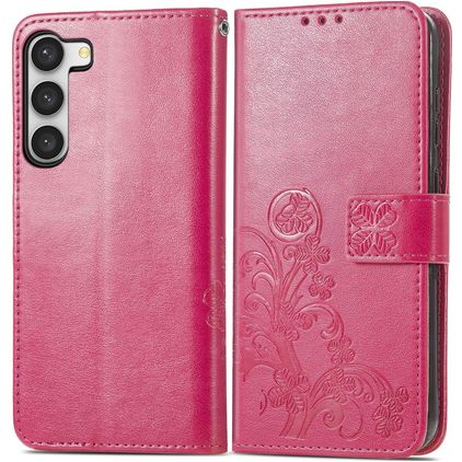 Mobigear Clover Samsung Galaxy A54 Étui Portefeuille - Magenta