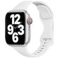 Mobigear Sport Slim Bracelet Silicone Apple Watch Fermeture à clou et passant - 49/46/45/44 mm - Blanc