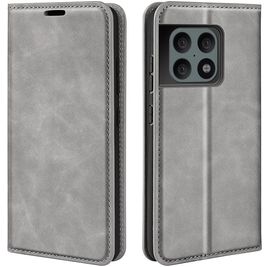 Mobigear Retro Slim Housse OnePlus 10 Pro Etui Porte-Monnaie - Gris