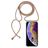 Mobigear Lanyard iPhone XS Coque avec cordon en TPU Souple - Transparent / Marron