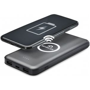 Mobilize Wireless Charging - Batterie externe Double USB 10.000 mAh - Noir