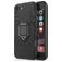 Mobigear Armor Ring iPhone SE (2022) Plastique rigide Coque arrière Antichoc avec bague de maintien - Noir