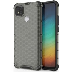 Mobigear Honeycomb Xiaomi Redmi 9C Plastique rigide Coque arrière Antichoc - Gris