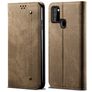 Mobigear Denim Slim Housse Samsung Galaxy A21s Etui Porte-Monnaie - Marron