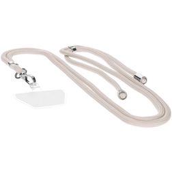 Mobiparts Cordon de téléphone universel réglable Nylon - Pale White