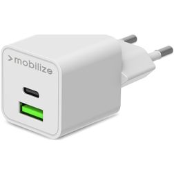 Mobilize - Double USB / USB-C Chargeur Power Delivery 30W - Blanc