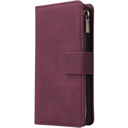 Mobigear Zipper Samsung Galaxy A41 Étui Portefeuille - Rouge