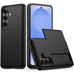 Mobigear Card Coque Samsung Galaxy S26 Plus Coque arrière Rigide Anti-Chocs avec Porte-Cartes - Noir