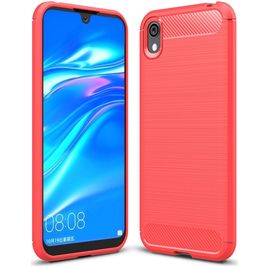 Mobigear Brushed Slim Coque HONOR 8S Coque arrière en TPU Souple - Rouge
