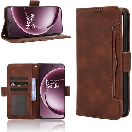 Mobigear Slide Wallet Housse OnePlus 15 Etui Porte-Monnaie - Marron