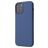 Mobigear Rubber Touch Coque iPhone 12 Coque arrière en Silicone - Bleu Marin