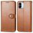 Mobigear Snap Button Housse Xiaomi Redmi A1 4G Etui Porte-Monnaie - Marron