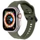 Mobigear Ripple Bracelet Silicone Apple Watch Fermeture boucle ardillon - 49/46/45/44 mm - Vert