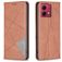 Mobigear Rhombus Slim Housse Motorola Moto G84 Etui - Marron