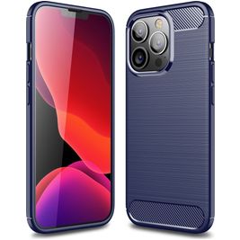 Mobigear Brushed Slim Coque iPhone 14 Pro Max Coque arrière en TPU Souple - Bleu