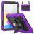 Mobigear SureGrip Xtreme Coque iPad 11 (2025) Coque arrière en Plastique rigide,Silicone + Bandoulière + Support Amovible - Violet