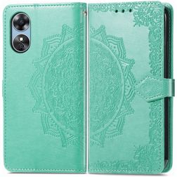 Mobigear Mandala Housse OPPO A17 Etui Porte-Monnaie - Vert
