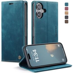 CaseMe 013 Housse iPhone 17 Etui Porte-Monnaie - Bleu