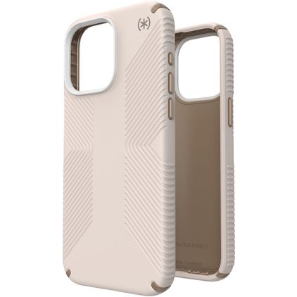 Speck Presidio2 Grip iPhone 15 Pro Max Plastique rigide Coque arrière Antichoc - Bleached Bone