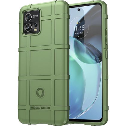 Mobigear Rugged Shield Motorola Moto G72 TPU souple Coque arrière Antichoc - Vert