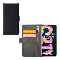 Mobilize Classic Gelly Wallet Housse Realme C21Y Etui Porte-Monnaie - Noir