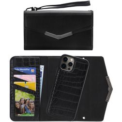 Mobilize Elegant Magnet iPhone 12 Pro Max Détachable 2in1 Pochette - Black Croco
