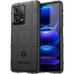 Mobigear Rugged Shield Coque POCO X5 Coque arrière en TPU Souple Anti-Chocs - Noir