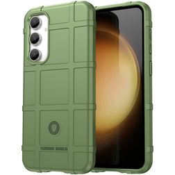 Mobigear Rugged Shield Coque Samsung Galaxy S23 FE Coque arrière en TPU Souple Anti-Chocs - Vert