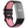 Mobigear Sport Plus Buckle Bracelet Silicone Fitbit Charge 3 Fermeture boucle ardillon - Noir / Rose