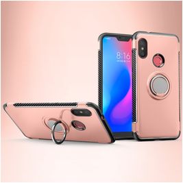 Mobigear Armor Ring Coque Xiaomi Mi A2 Lite Coque arrière Rigide Anti-Chocs avec Anneau-Support - Rose doré Mobigear Armor Ring Coque Xiaomi Mi A2 Lite Coque arrière Rigide Anti-Chocs avec Anneau-Support - Rose doré