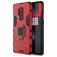 Mobigear Armor Ring Coque OnePlus 8 Pro Coque arrière Rigide Anti-Chocs avec Anneau-Support - Rouge
