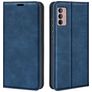 Mobigear Retro Slim Housse Motorola Moto G42 Etui Porte-Monnaie - Bleu