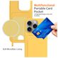 Mobigear Lanyard Card iPhone 16 Pro Coque avec cordon en Silicone et Porte-Cartes - Jaune