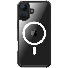 Valenta Full Cover Coque iPhone 16 MagSafe Coque arrière en Verre trempé Anti-Chocs - Noir