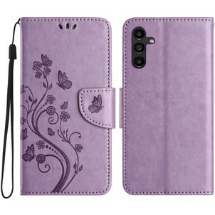 Mobigear Flowers Housse Samsung Galaxy A56 Etui Porte-Monnaie - Violet