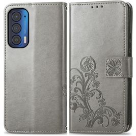 Mobigear Clover Housse Motorola Edge (2021) Etui Porte-Monnaie - Gris