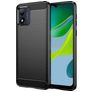 Mobigear Brushed Slim Coque Motorola Moto E13 Coque arrière en TPU Souple - Noir