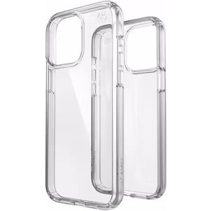 Speck Presidio Perfect Clear Coque Transparente iPhone 15 Pro Max Coque arrière Rigide Anti-Chocs - Transparent