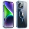 Valenta Trend iPhone 15 Plus MagSafe Plastique rigide Coque arrière - Transparent / Bleu