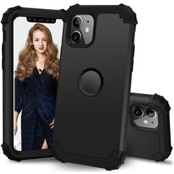 Mobigear Ultra Tough iPhone 11 Plastique rigide Coque arrière Antichoc - Noir