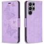 Mobigear Butterfly Housse Samsung Galaxy S24 Ultra Etui Porte-Monnaie - Violet