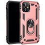 Mobigear Armor Ring Coque iPhone 12 Coque arrière Rigide Anti-Chocs avec Anneau-Support - Rose doré