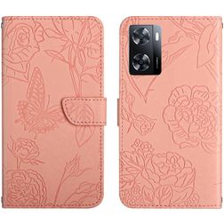 Mobigear Butterfly Housse Realme Narzo 50 5G Etui Porte-Monnaie - Rose