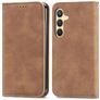 Mobigear Retro Slim Housse Samsung Galaxy S25 Plus Etui Porte-Monnaie - Marron