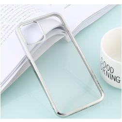 Mobigear Royal Coque iPhone 12 Pro Max Coque arrière en TPU Souple - Transparent / Argent