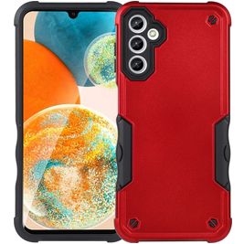 Mobigear Non-slip Armor Coque Samsung Galaxy A14 Coque arrière Rigide Anti-Chocs - Rouge