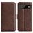 Mobigear Slim Magnet Housse Google Pixel 6a Etui Porte-Monnaie - Marron